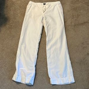J Crew Women’s White Linen Pants